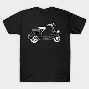 Vespa 125 1951 White Outline T-Shirt